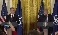 Спільна прес-конференція президента Трампа та секції НАТО. Генерал Столтенберг