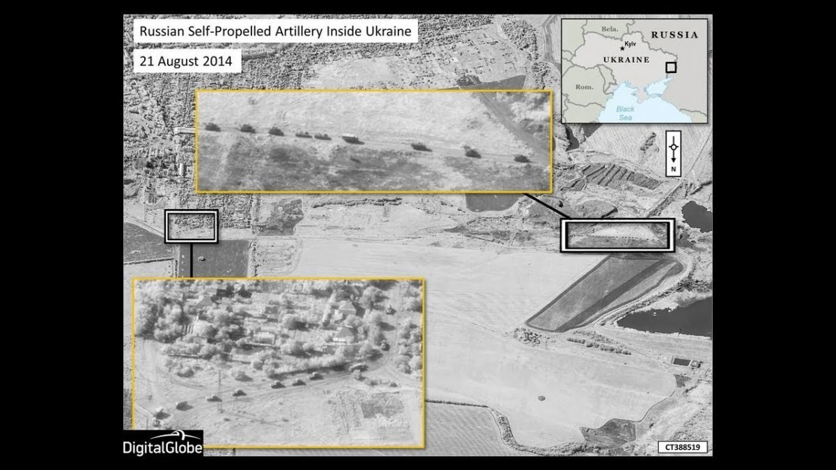 НАТО випускає супутникові знімки із зображенням російських бойових військ всередині України